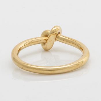 ENGELBERT ring 18K guld, Absolutely slim knot, 6,2 g, original etui och ask.