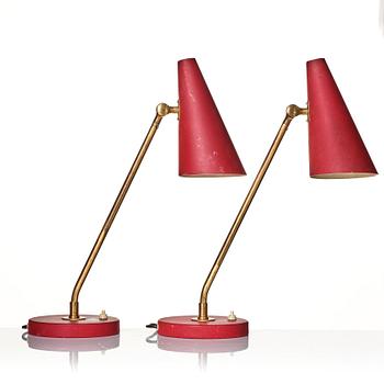 Bertil Brisborg, Table lamps 1 pair, model "33119", Nordiska Kompaniet, 1950s.