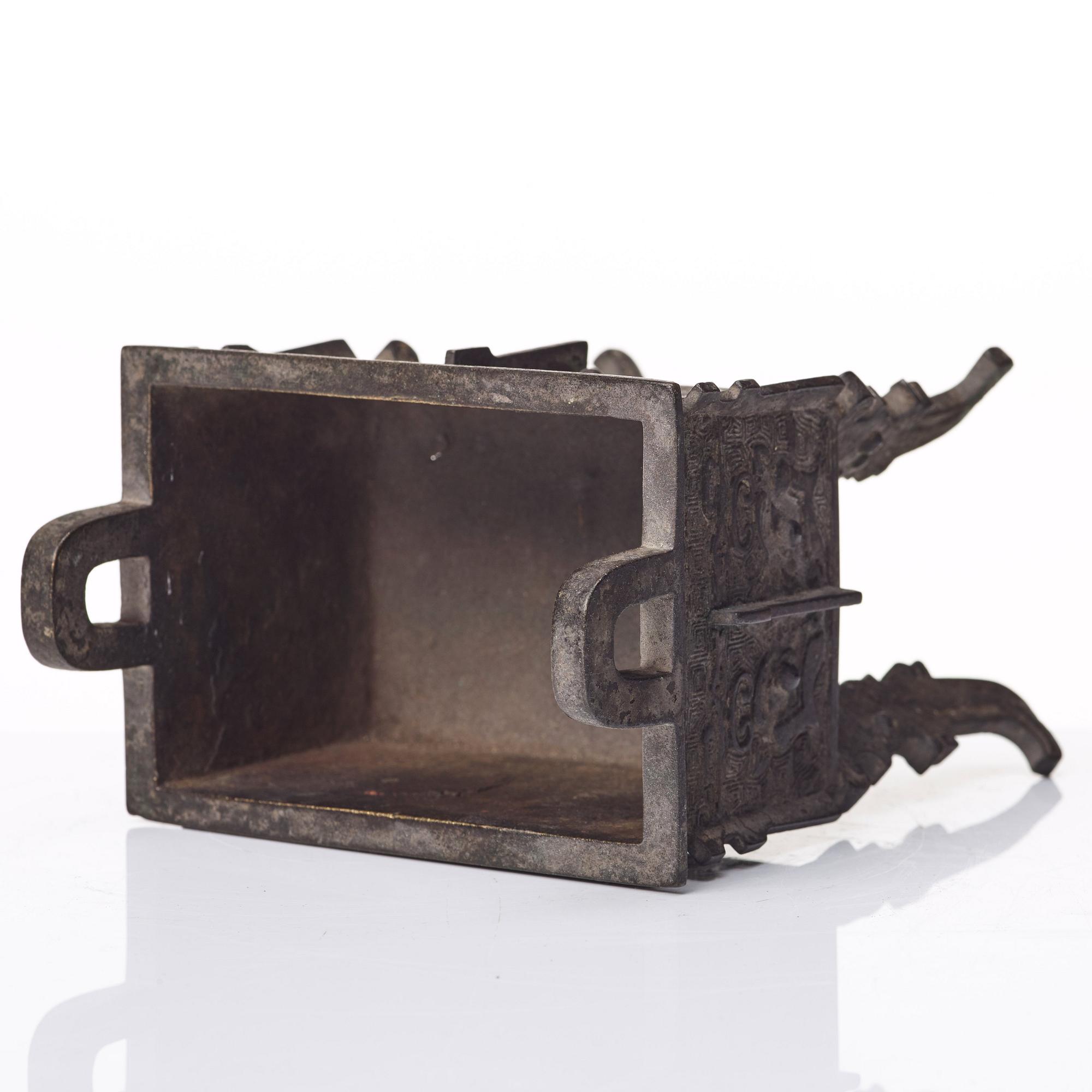 A bronze censer, Ming dynasty with mark.