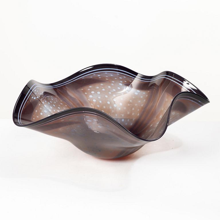 Gunnar Cyrén, skål, graal, glas, Orrefors 1992.