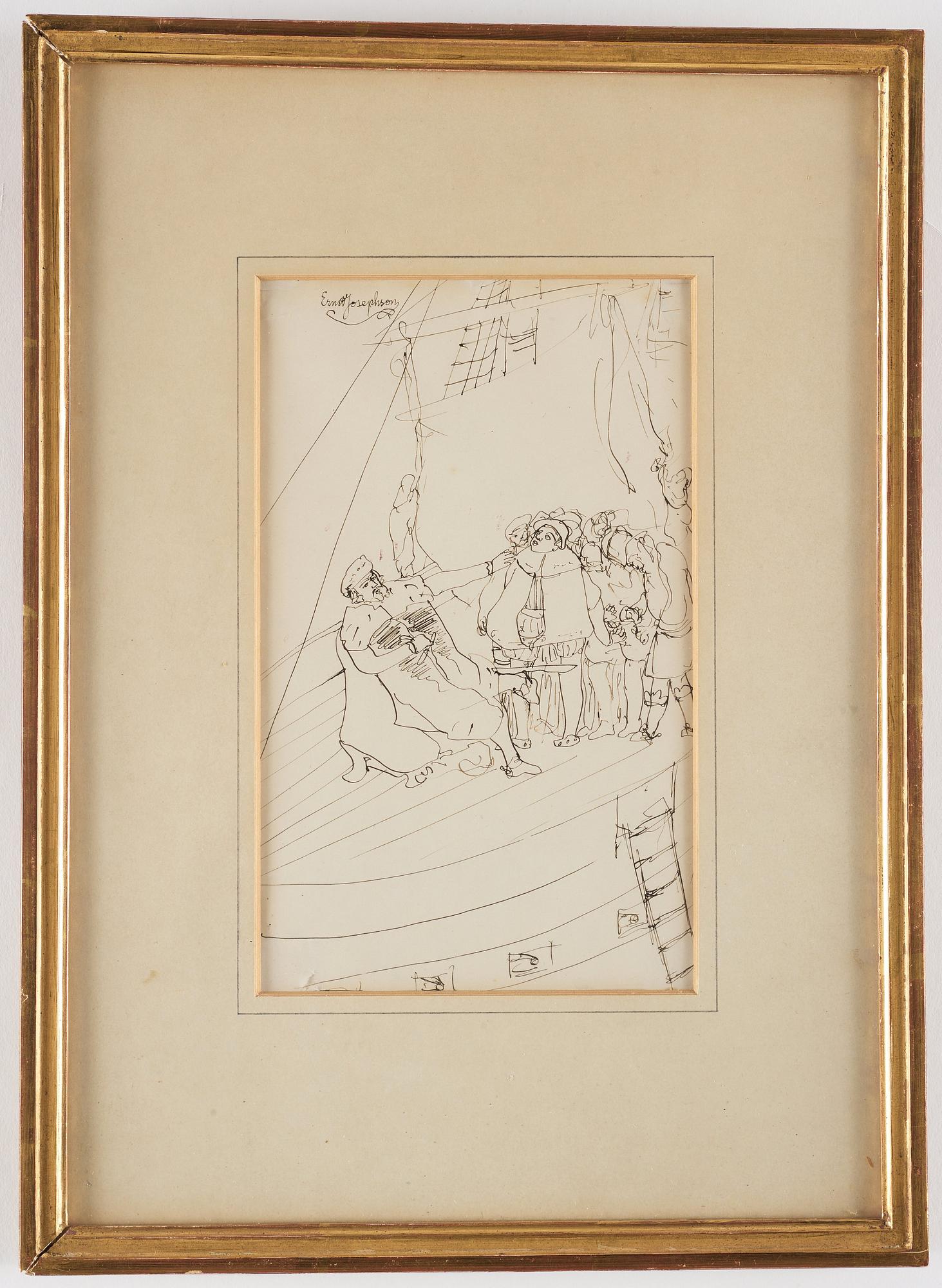 Ernst Josephson, En kung ombord sitt skepp.