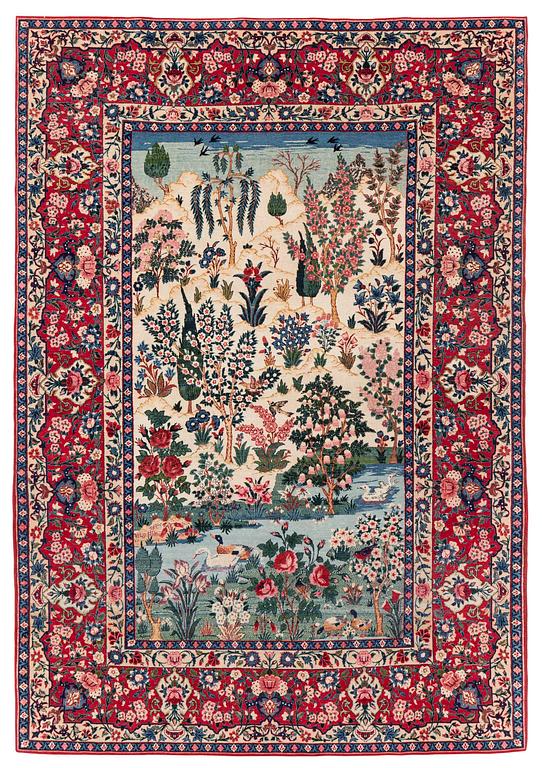 Haj Mirza Aqa Imami, an antique Isfahan rug, Central Persia, c. 217 x 152 cm.