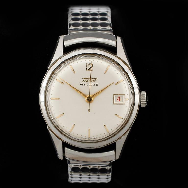 ARMBANDSUR, herr, 3 st, bl a Tissot "Visodate", stål.