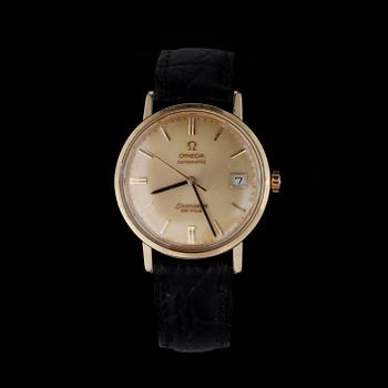 HERRARMBANDSUR, 18k guld, Omega Seamaster Deville. 1960-70-tal.