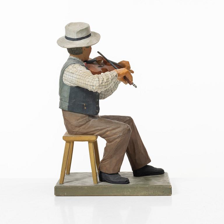 Herman Rosell, tillskrivna, skulptur, trä, signerad Leo Spanien 1943.