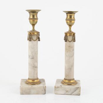 Candlesticks, a pair, Gustavian, circa 1800.