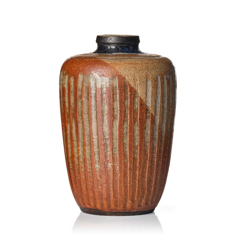 Anders Bruno Liljefors, a stoneware vase, Gustavsberg studio, Sweden 1940s-50s.