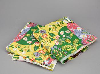 GARDINLÄNGDER, 2 st, "Himalaya", Josef  Frank, Firma Svenskt Tenn. Ca 220  x 110 cm.