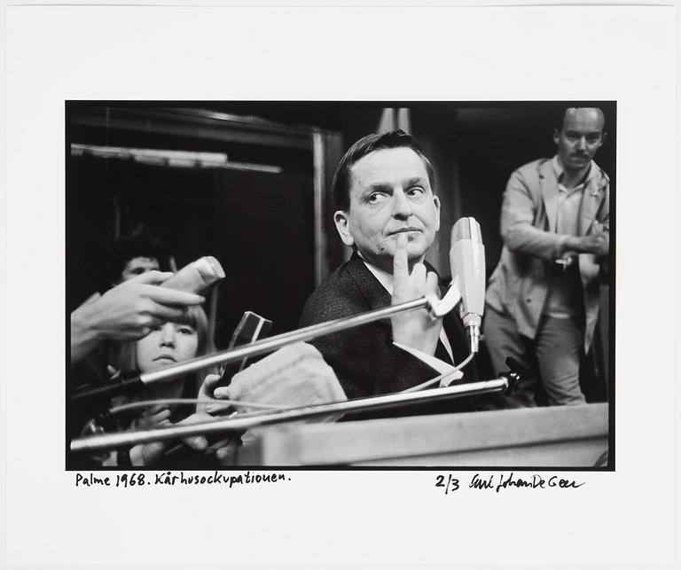 Carl Johan De Geer, photo, signed 2/3.