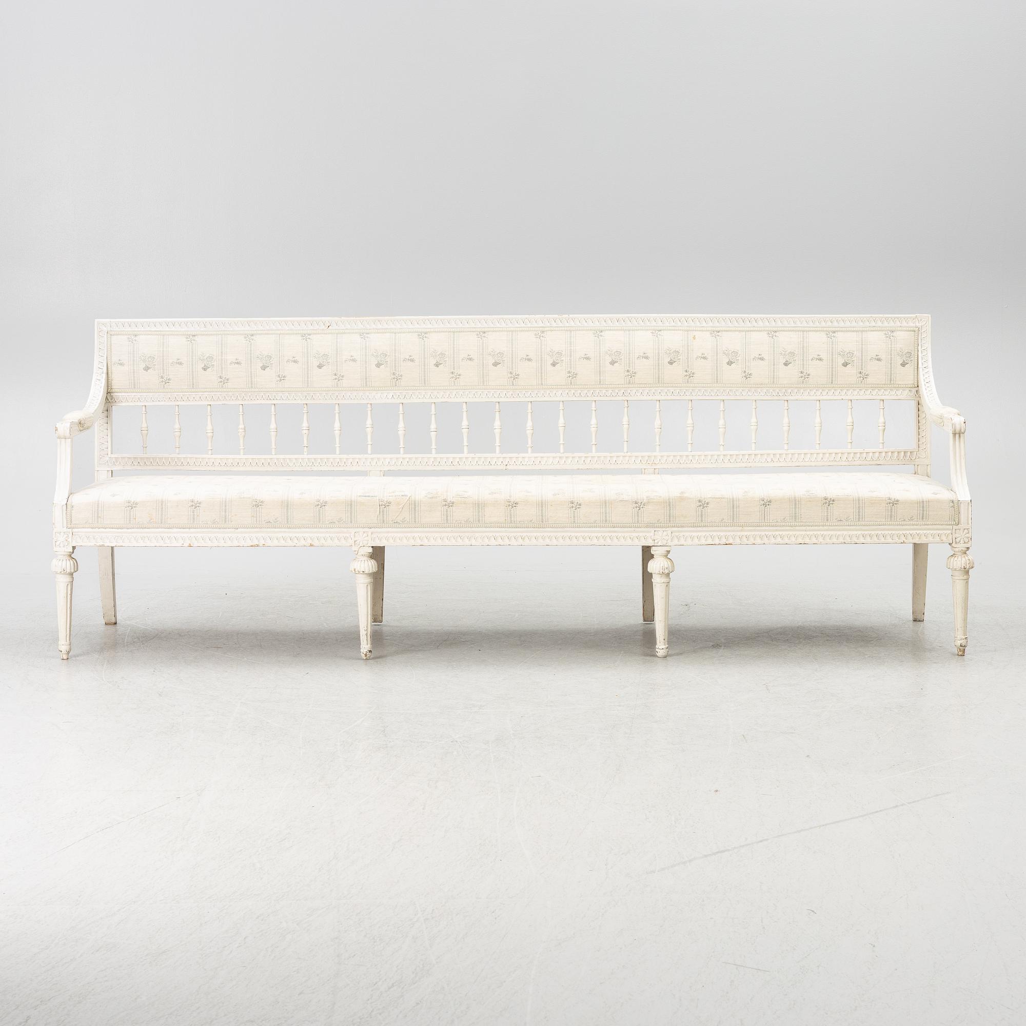 Soffa, Gustaviansk, 1700-talets slut.