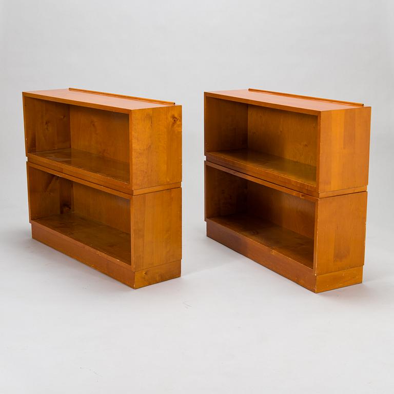 Aino Aalto, Two 1940's bookshelf/bookcabinet for O.Y. Huonekalu- ja Rakennustyötehdas A.B.