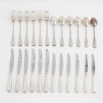 Guldsmedsaktiebolaget, cutlery, 24 pieces, silver 830/1000, model "Svensk rund", Eskilstuna 1996.