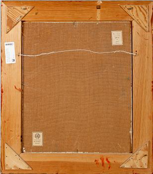 OKÄND KONSTNÄR, olja på pannå, monogramsign KGA, 1900-talets mitt.