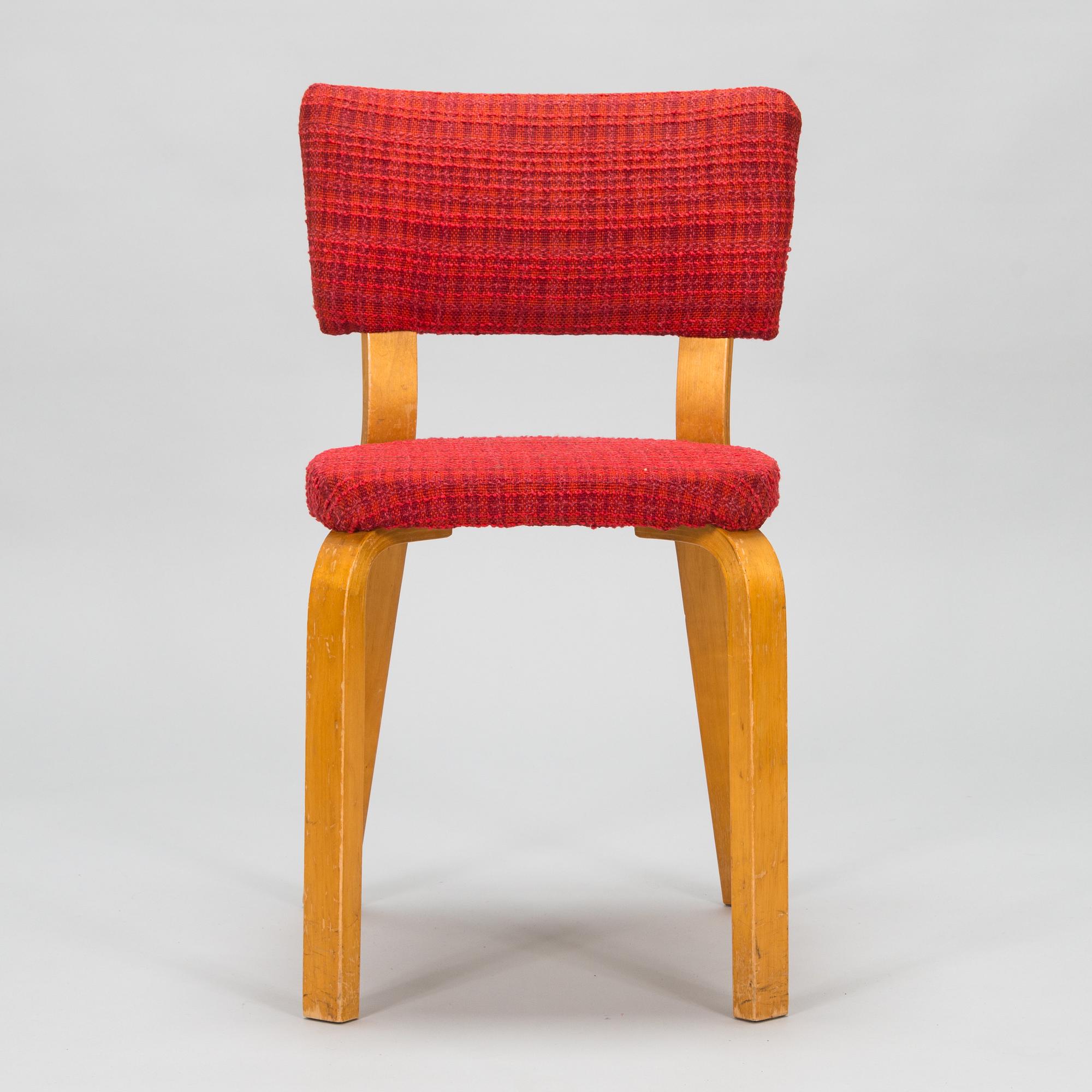 Alvar Aalto, stol, modell E 69 för O.Y. Huonekalu- ja Rakennustyötehdas A.B. 1900-talets mitt.