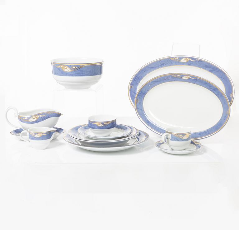 Royal Copenhagen, a 66-piece dinner and coffee service, 'Magnolia', Denmark, 1992-99.