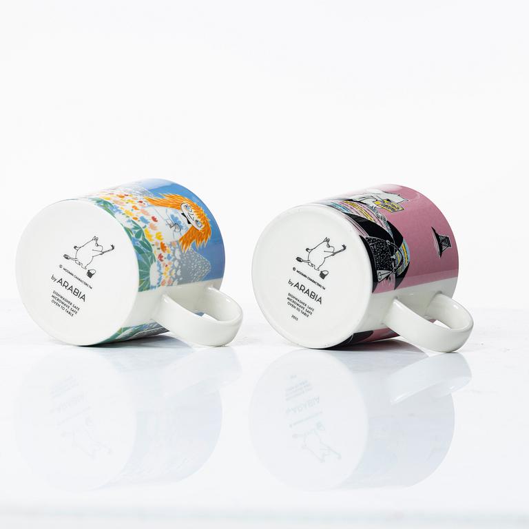 Arabia, 29 Moomin mugs, Finland.