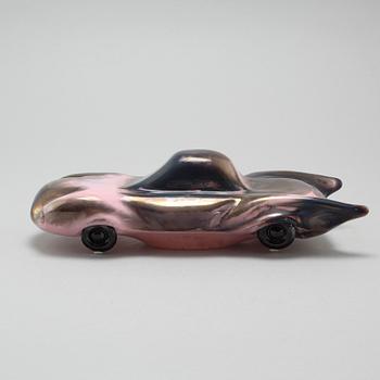 A glass sculpture by Olle Bronzén for Kosta Boda, limited edition 300, signed.