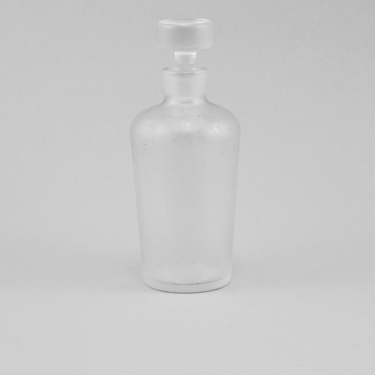 KARAFF, glas, troligen "Iced", Vicke Lindstrand, Orrefors, 1900-tal.