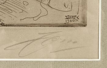 ANDERS ZORN, etsning, sign, utförd 1900.