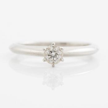 Tiffany & Co, ring, platinum with brilliant-cut diamond 0.23 ct.