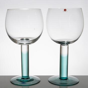 Kerttu Nurminen, beer glasses, 10 pcs, "Mondo", Iittala, late 20th century.
