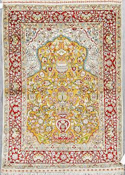MATTA, silke orientalisk, figural, 140x100 cm.