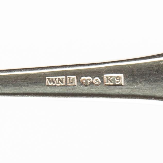 Coffee and mocha spoons, 19 pcs, silver.