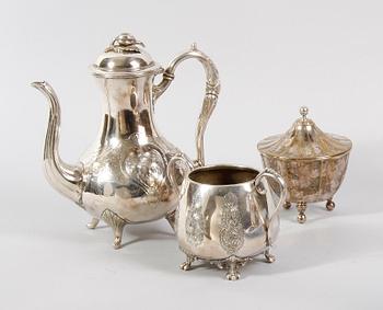 PARTI NYSILVER, 9 delar, 1800-1900-tal.