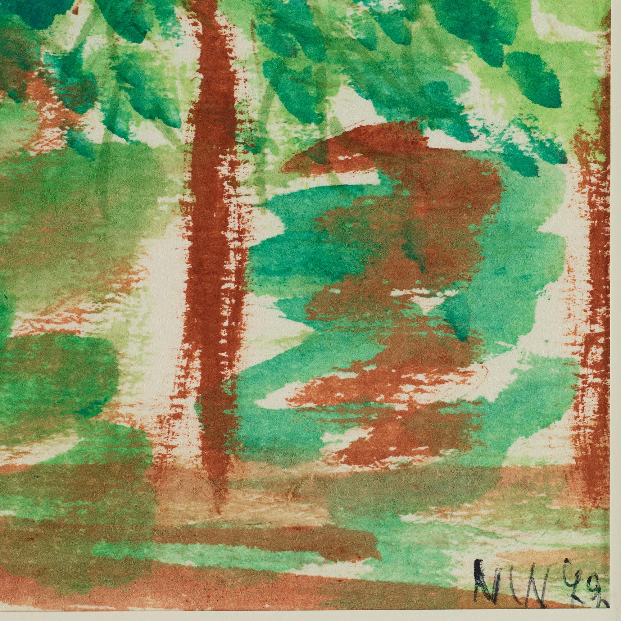 Nell Walden, watercolour on paper, signed and dated-72.