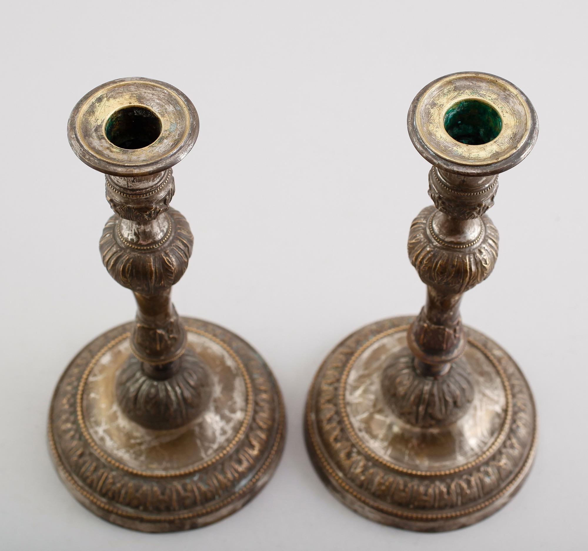 LJUSSTAKAR, 1 par, 1700-/1800-tal.