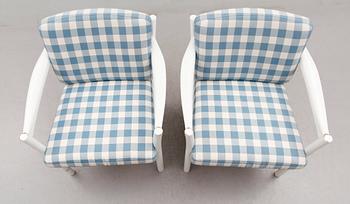 FÅTÖLJER, 1 par, 1900-talets andra hälft.