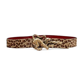 KENZO,a leopard print belt.