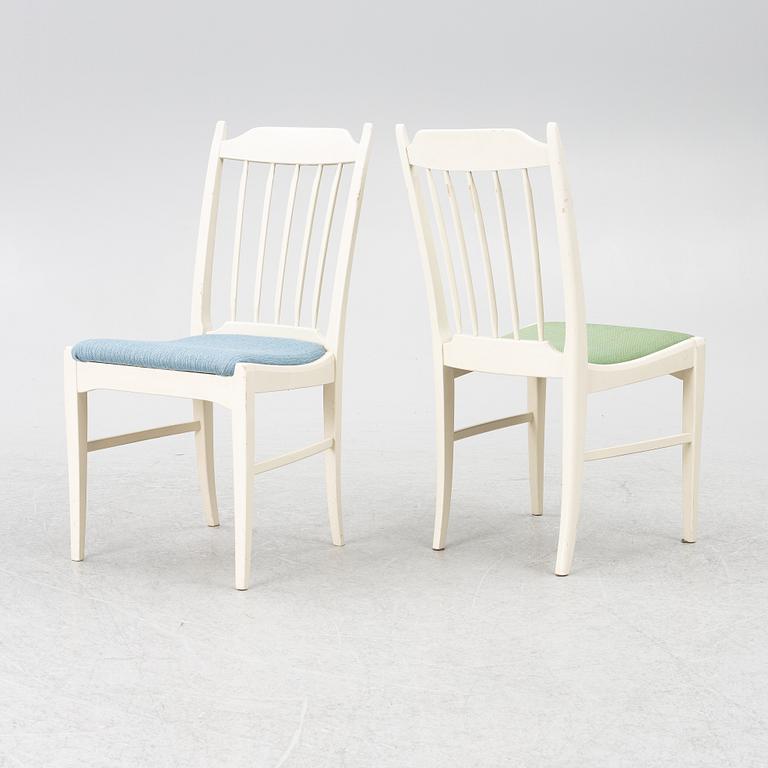 Carl Malmsten, matbord, "Herrgården" samt sex stolar "Nya Guldheden", Bodafors samt Åfors Möbelfabrik.