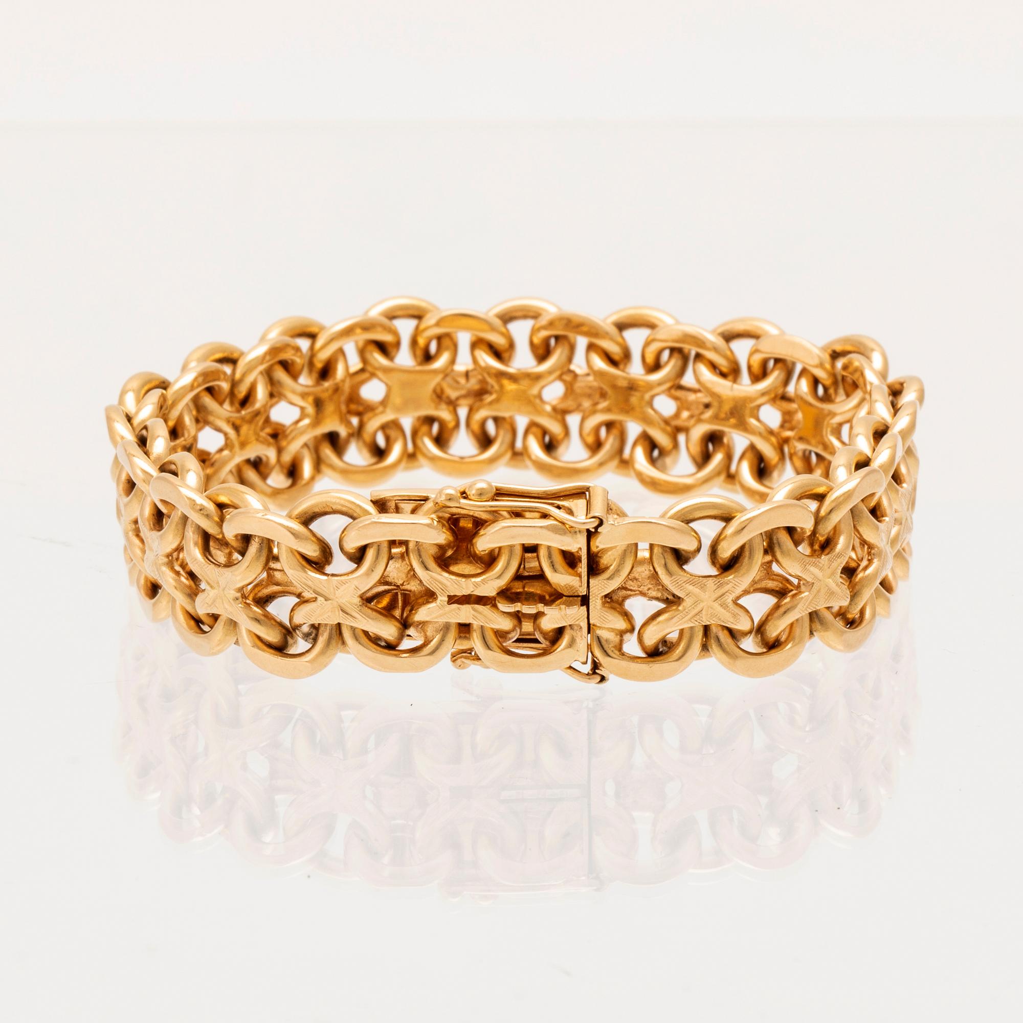 Bracelet x-link 18K gold.