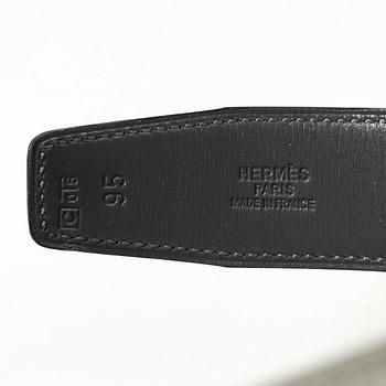 Hermès, Belt, 2 pieces with a buckle.