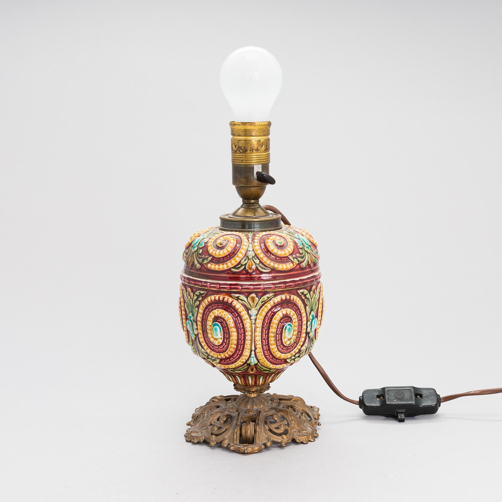 Pöytävalaisin, 1800-luvun loppua.