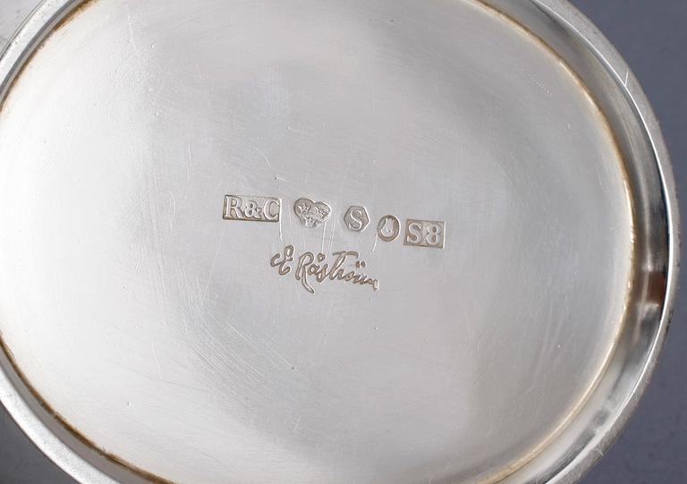 KAFFESERVIS, 4 delar, silver, Eric Råström, Stockholm 1944. 1715 gram.