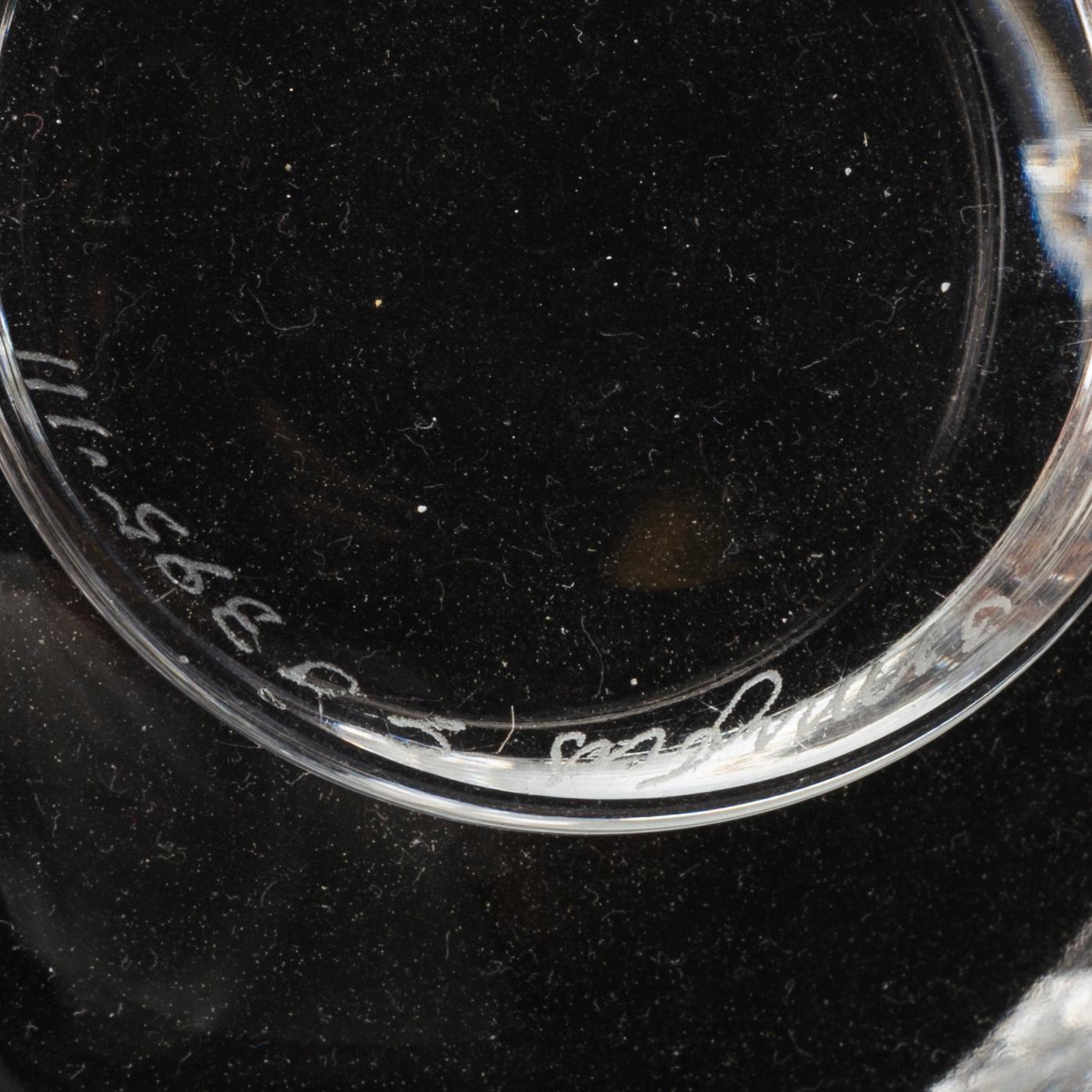 SIMON GATE, vase and bowl, "Tusen Fönster", Orrefors.