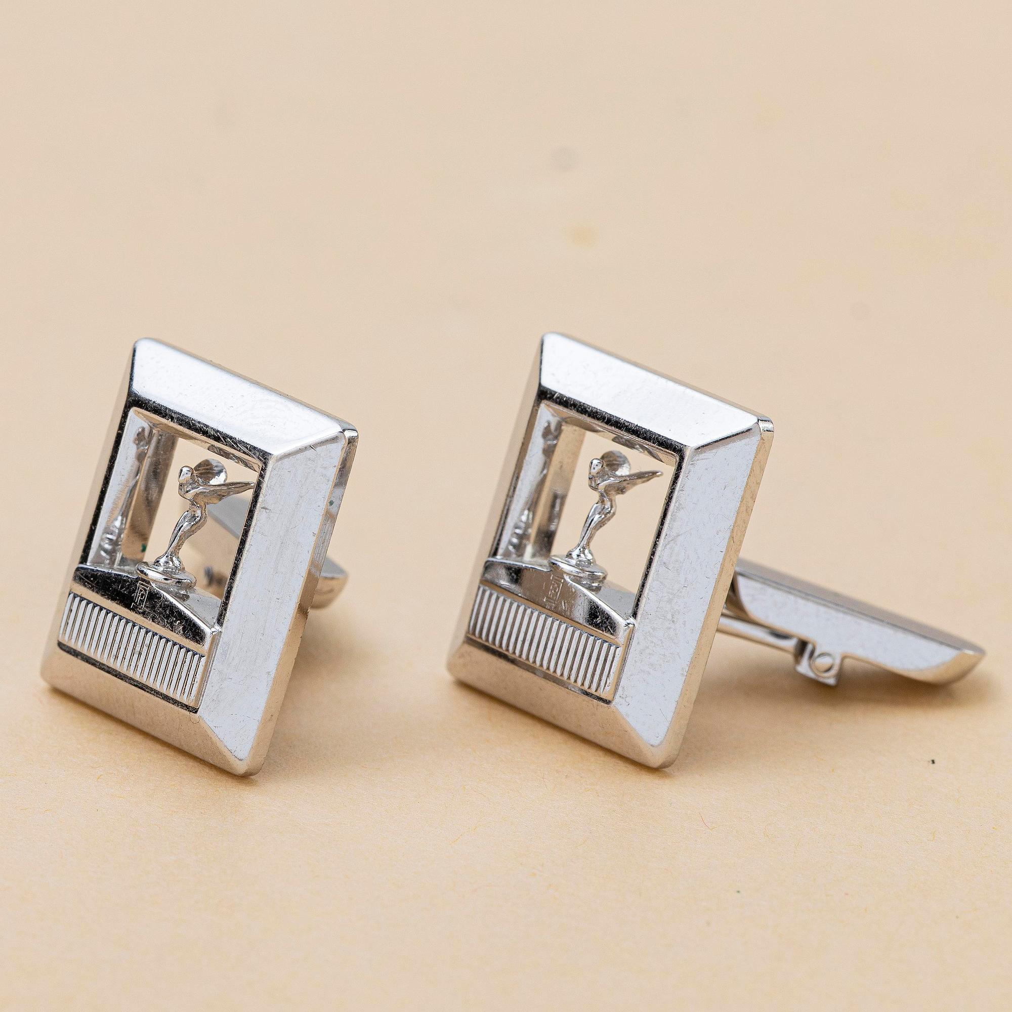 Corum, Spirit of Ecstasy, "Rolls Royce", "Radiator Watch & Cufflinks", "Jumbo", ca 1975.