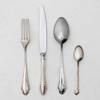 A Swedish silver cutlery set, model "Haga", GAB, Stockholm, some 1945 (46 pieces).