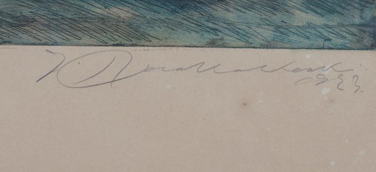 JALMARI RUOKOKOSKI, etsning, signerad och daterad 1923.