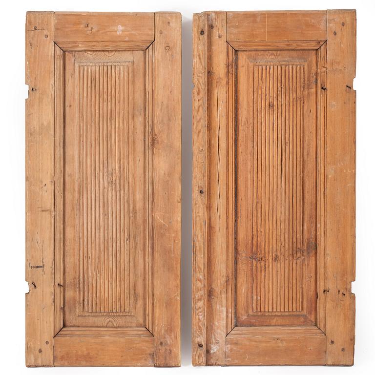 DÖRRAR, 4 st, allmoge, 1800-tal.