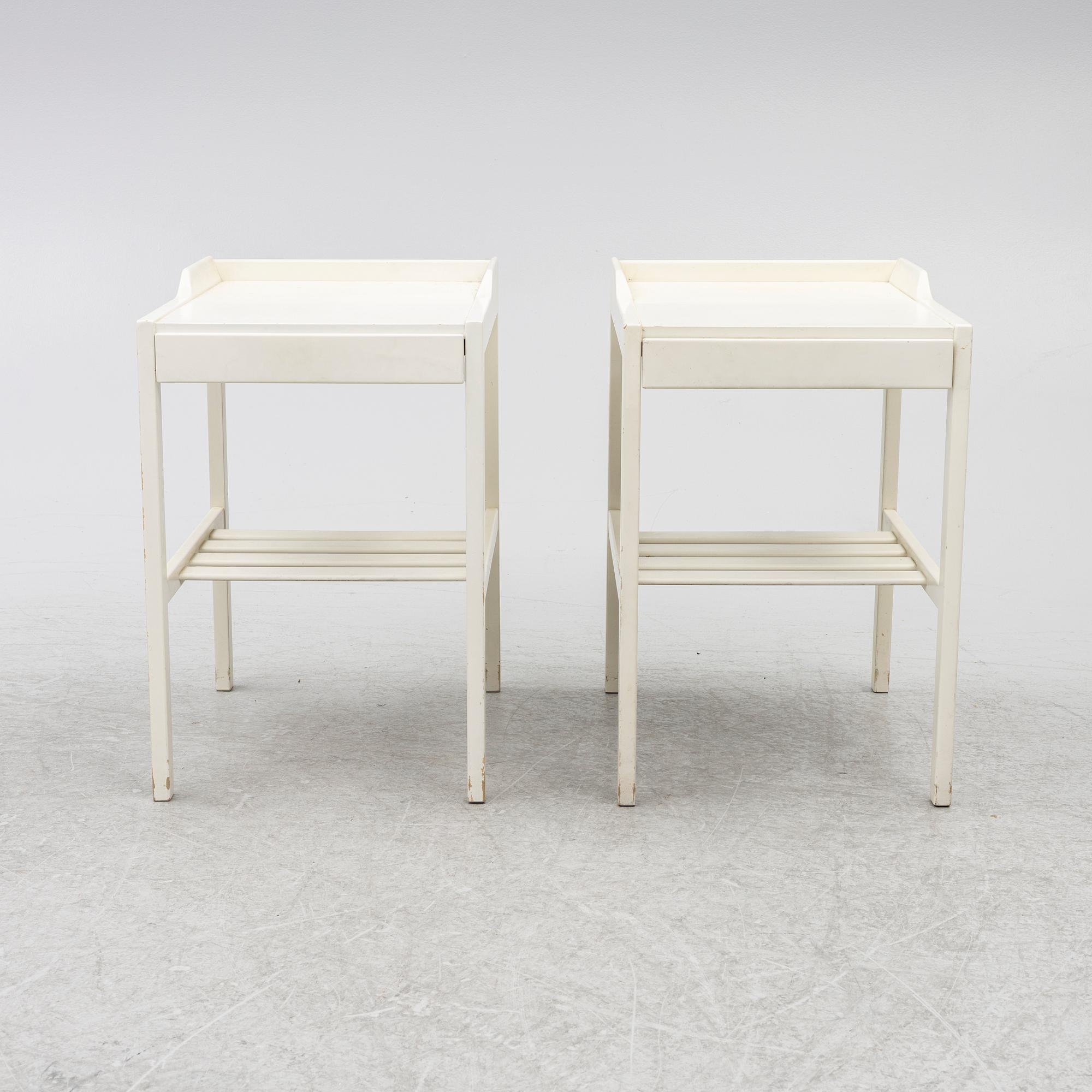 Bertil Fridhagen, bedside tables, a pair, Bodafors, 1960s.