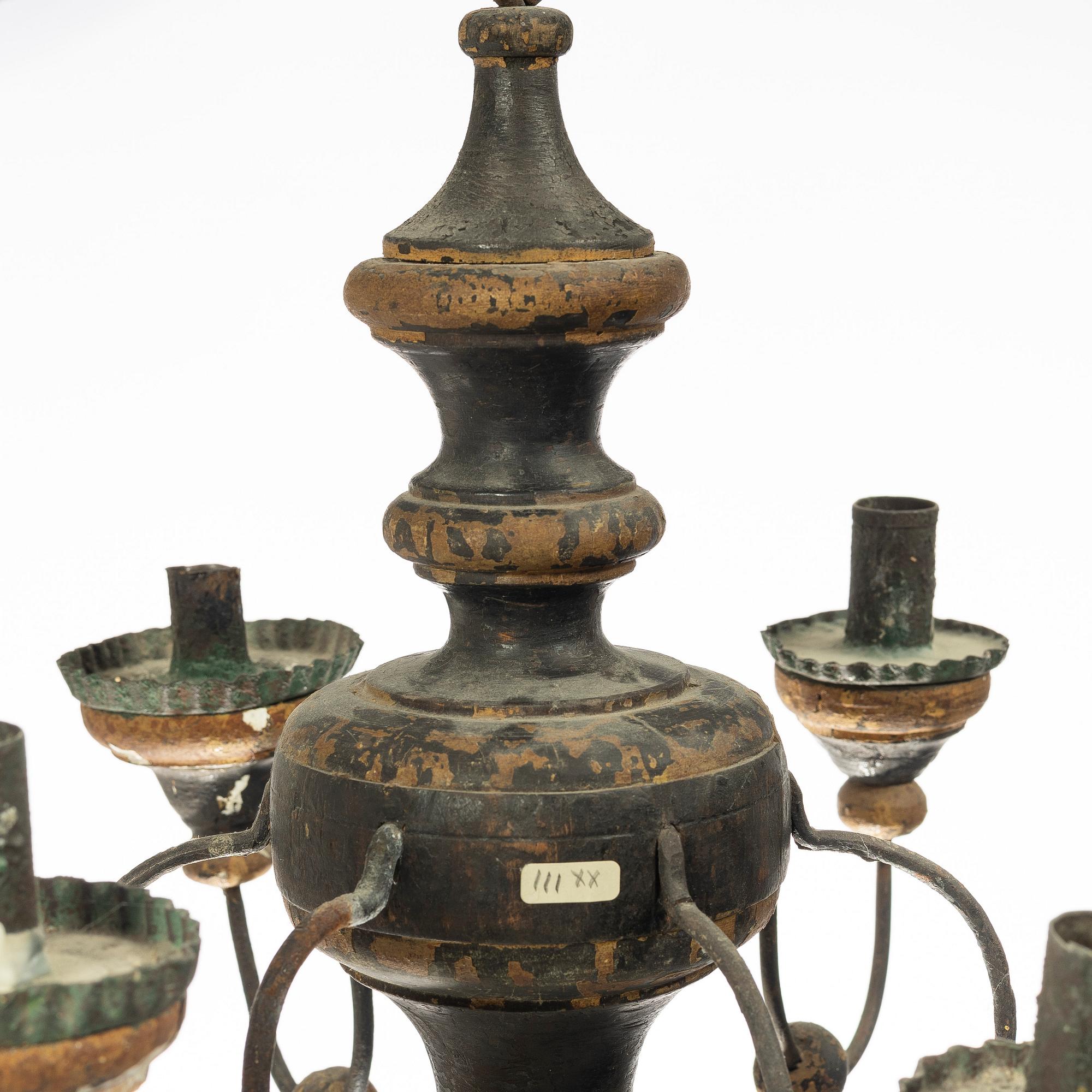 Candle holder. Folk art, Jämtland, late 19th century.