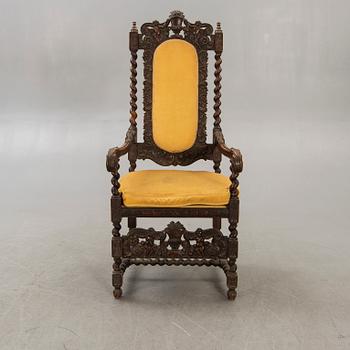 A Baroque style armchair later part of the 19th century.