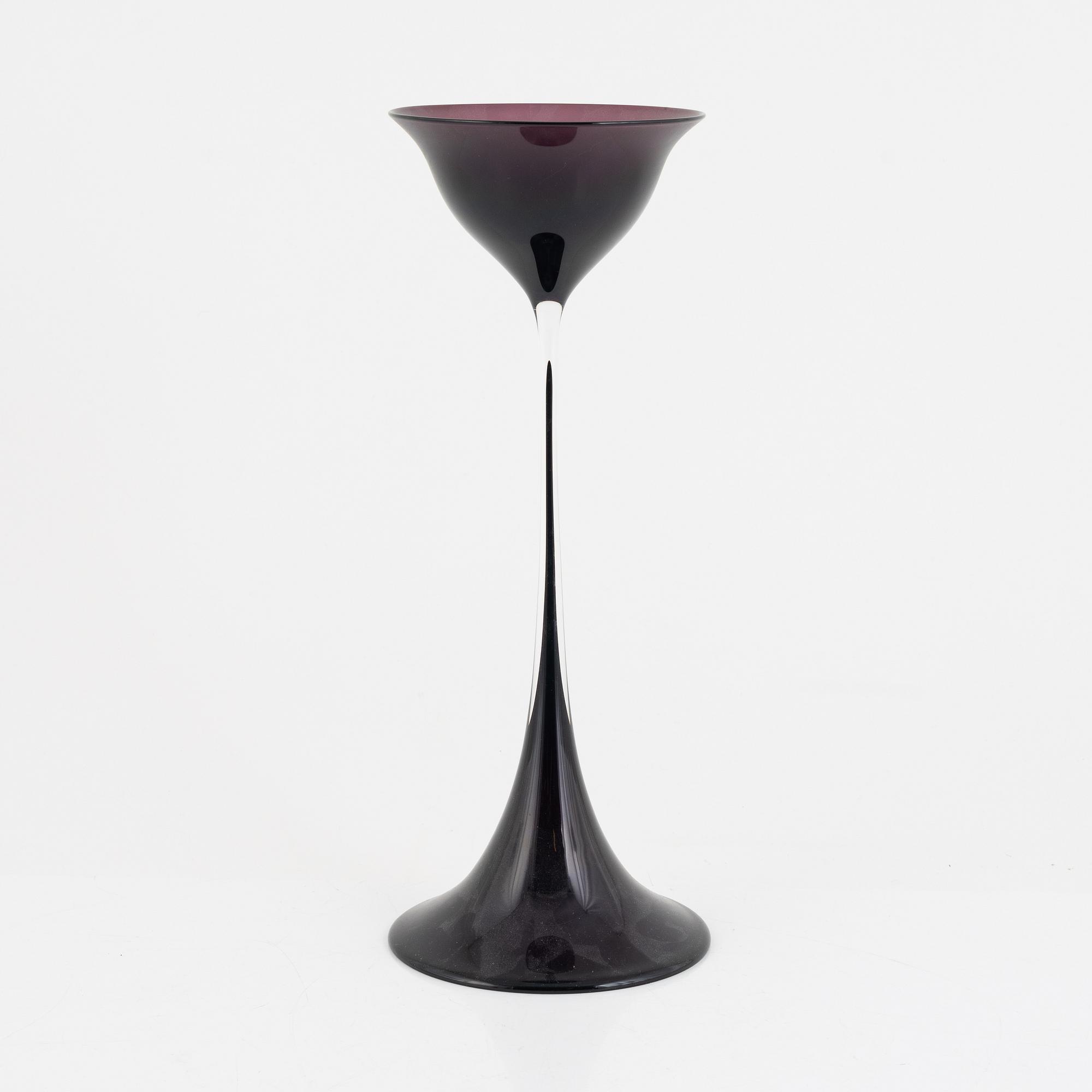 Nils Landberg, a glass goblet, Orrefors 1957.