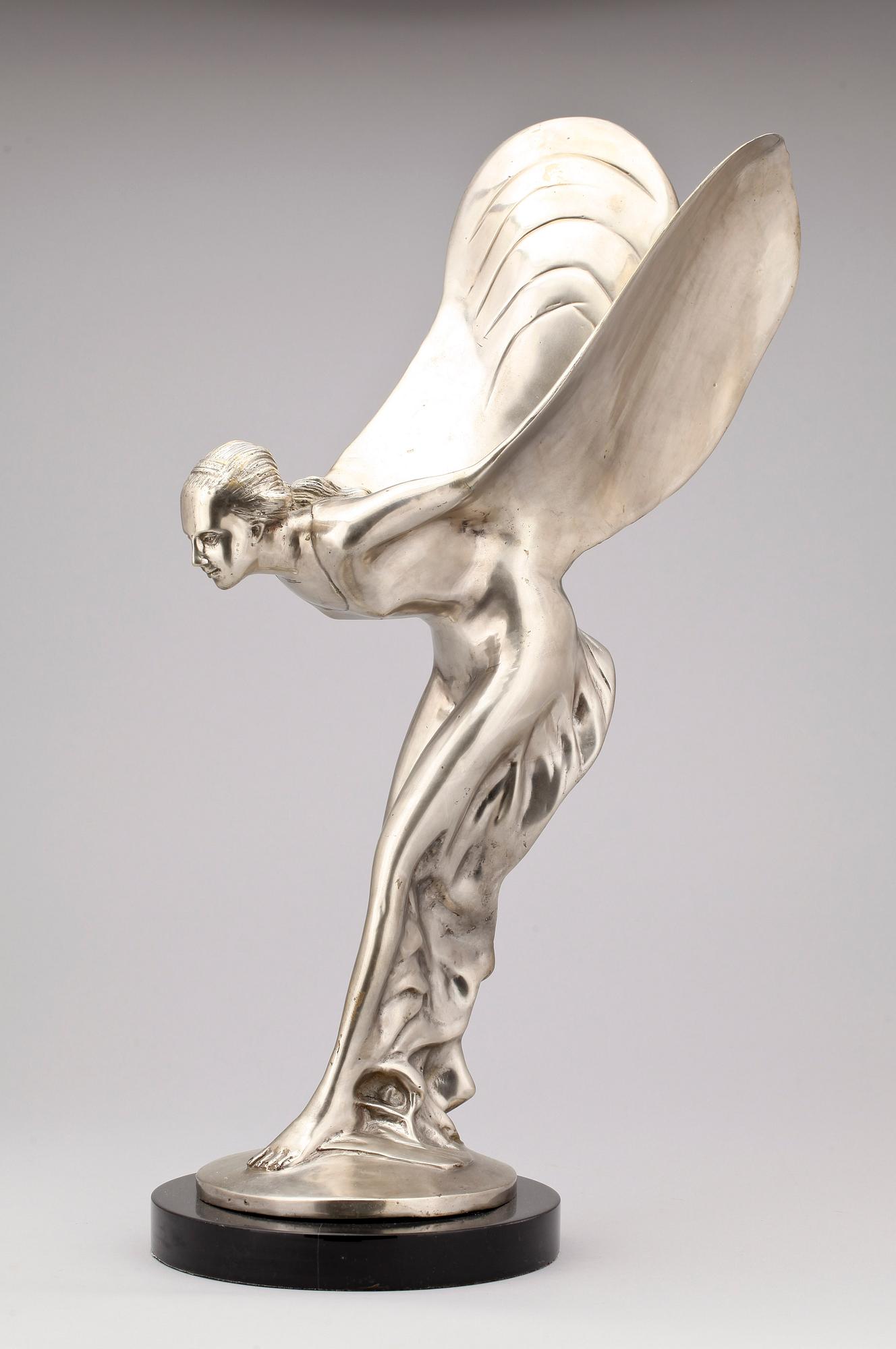 SKULPTUR, försilvrad mässing, 1900-tal.