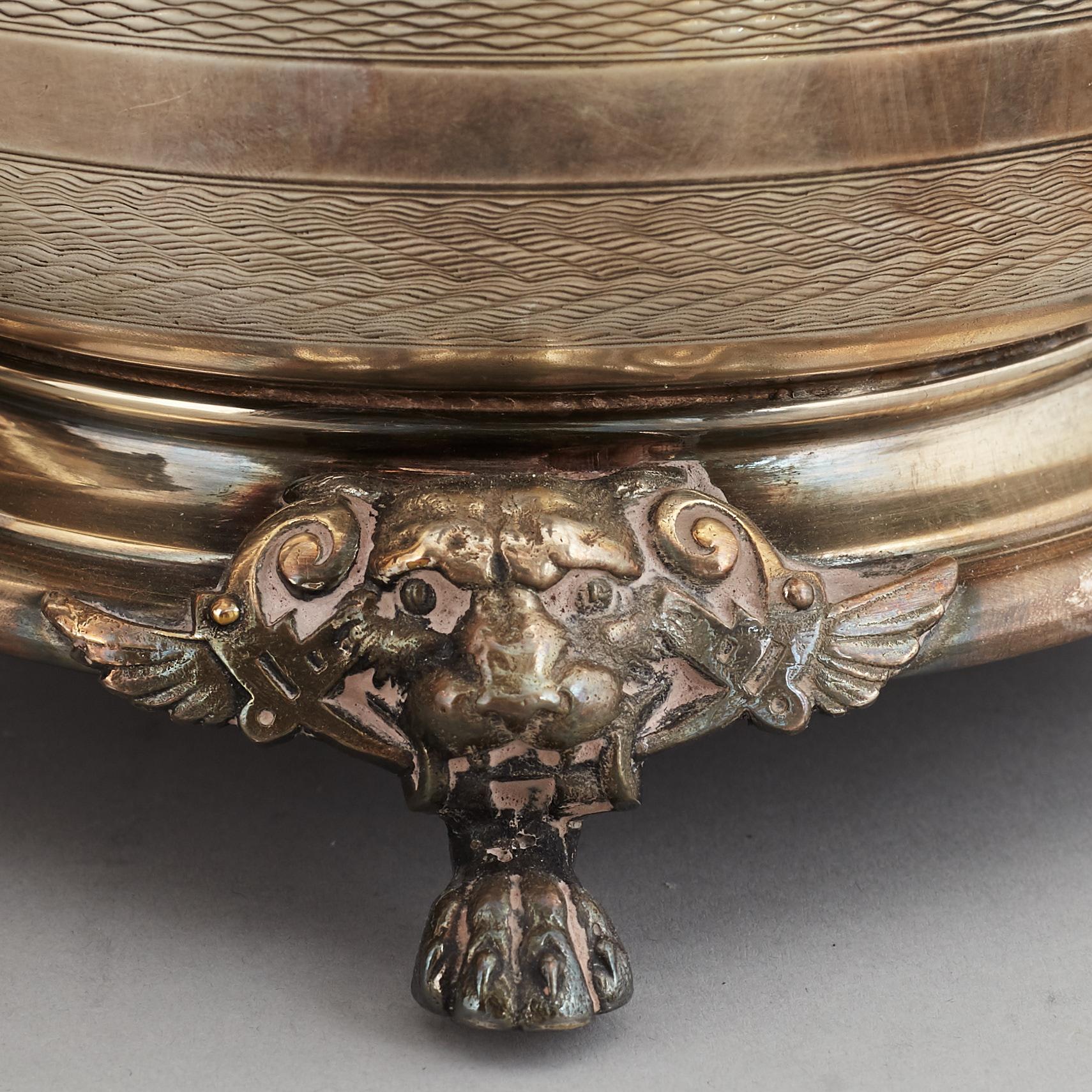 A pair of silver plate wine coolers, 20th Century.