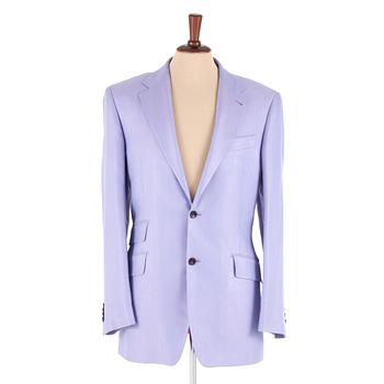 295. ROSE & BORN, a purple herringbone jacket. Size 50.