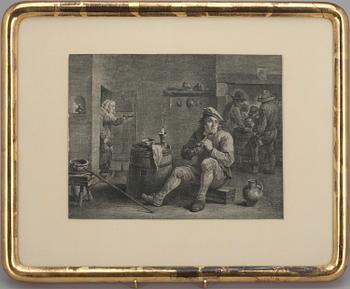 KOPPARSTICK, trol. efter målning av David Teniers.